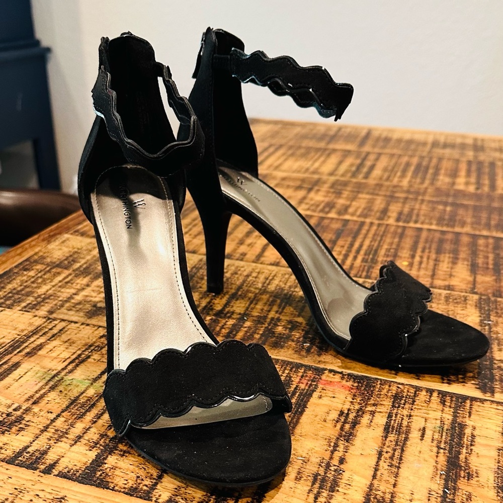 NWOT WORTHINGTON STRAPY HEEL SANDAL SLIP ON HEEL ELASTIC AROUND ANKLE SZ 10